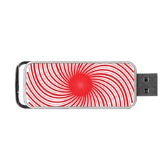 Spiral Red Polka Star Portable Usb Flash (two Sides) by Mariart