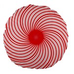 Spiral Red Polka Star Large 18  Premium Round Cushions Front