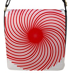 Spiral Red Polka Star Flap Messenger Bag (s) by Mariart