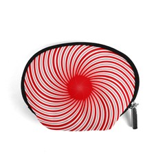 Spiral Red Polka Star Accessory Pouches (small)  by Mariart