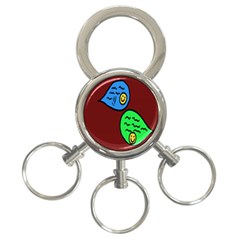 Version Colors Transparent Elements Emoticons Alpha Transparency 3-ring Key Chains