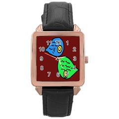 Version Colors Transparent Elements Emoticons Alpha Transparency Rose Gold Leather Watch  by Mariart