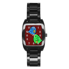 Version Colors Transparent Elements Emoticons Alpha Transparency Stainless Steel Barrel Watch by Mariart