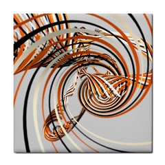 Splines Line Circle Brown Tile Coasters by Mariart