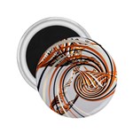 Splines Line Circle Brown 2.25  Magnets Front