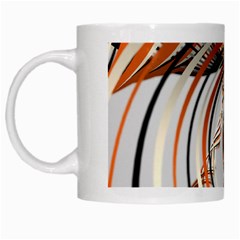 Splines Line Circle Brown White Mugs