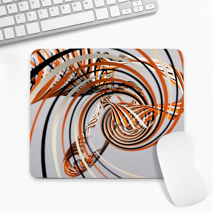 Splines Line Circle Brown Large Mousepads