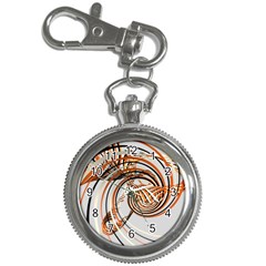 Splines Line Circle Brown Key Chain Watches