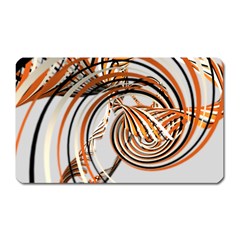 Splines Line Circle Brown Magnet (rectangular)