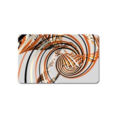 Splines Line Circle Brown Magnet (name Card)