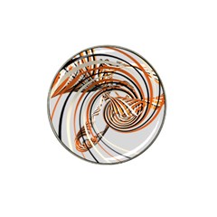 Splines Line Circle Brown Hat Clip Ball Marker by Mariart