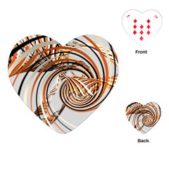 Splines Line Circle Brown Playing Cards (heart)  by Mariart