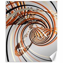 Splines Line Circle Brown Canvas 8  X 10 