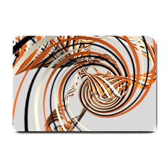 Splines Line Circle Brown Small Doormat  by Mariart