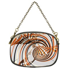 Splines Line Circle Brown Chain Purses (one Side) 