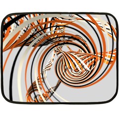 Splines Line Circle Brown Double Sided Fleece Blanket (mini)  by Mariart