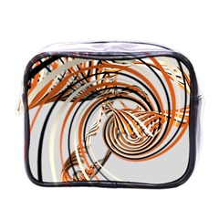 Splines Line Circle Brown Mini Toiletries Bags by Mariart