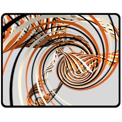 Splines Line Circle Brown Fleece Blanket (medium)  by Mariart