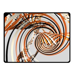 Splines Line Circle Brown Fleece Blanket (small)