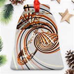 Splines Line Circle Brown Bell Ornament (Two Sides) Front