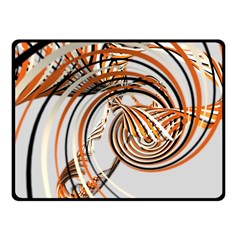 Splines Line Circle Brown Double Sided Fleece Blanket (small)  by Mariart