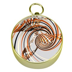 Splines Line Circle Brown Gold Compasses by Mariart