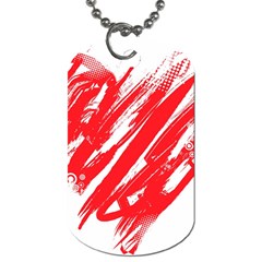 Valentines Day Heart Modern Red Polka Dog Tag (two Sides) by Mariart