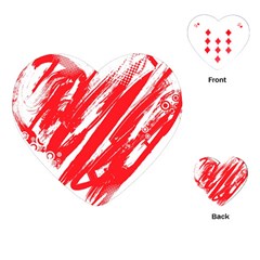 Valentines Day Heart Modern Red Polka Playing Cards (heart) 