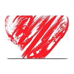 Valentines Day Heart Modern Red Polka Plate Mats by Mariart