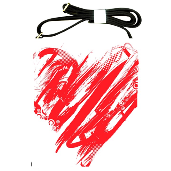 Valentines Day Heart Modern Red Polka Shoulder Sling Bags