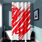 Valentines Day Heart Modern Red Polka Shower Curtain 36  x 72  (Stall)  Curtain(36 X72 ) - 33.26 x66.24  Curtain(36 X72 )