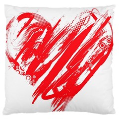 Valentines Day Heart Modern Red Polka Standard Flano Cushion Case (two Sides)