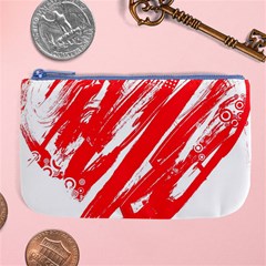 Valentines Day Heart Modern Red Polka Large Coin Purse