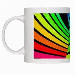 Twisted Motion Rainbow Colors Line Wave Chevron Waves White Mugs by Mariart