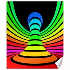 Twisted Motion Rainbow Colors Line Wave Chevron Waves Canvas 8  X 10  by Mariart