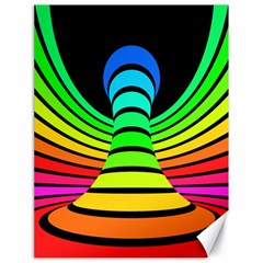 Twisted Motion Rainbow Colors Line Wave Chevron Waves Canvas 18  X 24  