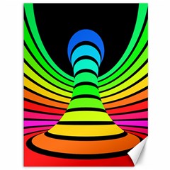 Twisted Motion Rainbow Colors Line Wave Chevron Waves Canvas 36  X 48   by Mariart