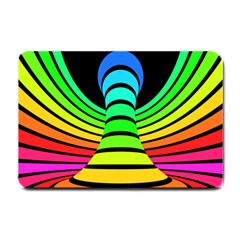 Twisted Motion Rainbow Colors Line Wave Chevron Waves Small Doormat 