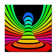 Twisted Motion Rainbow Colors Line Wave Chevron Waves Face Towel by Mariart