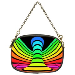 Twisted Motion Rainbow Colors Line Wave Chevron Waves Chain Purses (one Side)  by Mariart