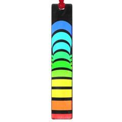 Twisted Motion Rainbow Colors Line Wave Chevron Waves Large Book Marks