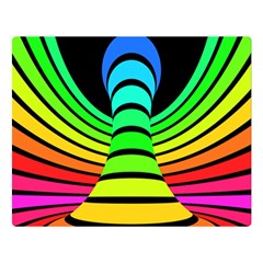 Twisted Motion Rainbow Colors Line Wave Chevron Waves Double Sided Flano Blanket (large)  by Mariart