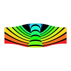 Twisted Motion Rainbow Colors Line Wave Chevron Waves Stretchable Headband by Mariart