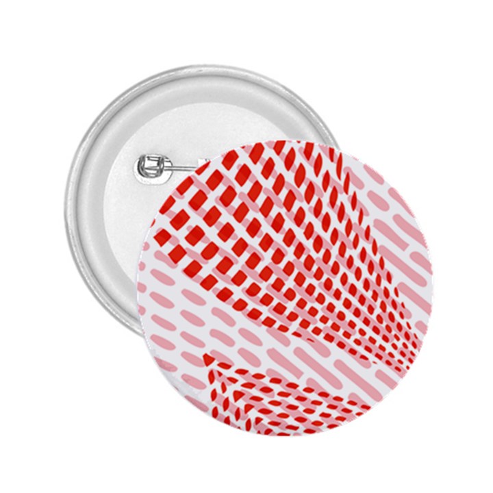 Waves Wave Learning Connection Polka Red Pink Chevron 2.25  Buttons