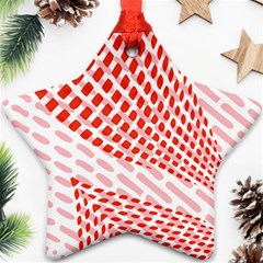 Waves Wave Learning Connection Polka Red Pink Chevron Ornament (star)