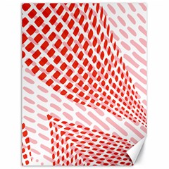 Waves Wave Learning Connection Polka Red Pink Chevron Canvas 18  X 24   by Mariart