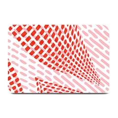 Waves Wave Learning Connection Polka Red Pink Chevron Plate Mats by Mariart