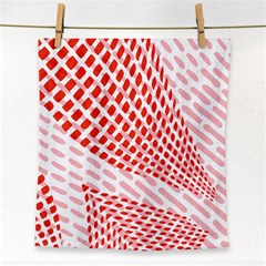 Waves Wave Learning Connection Polka Red Pink Chevron Face Towel by Mariart