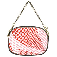 Waves Wave Learning Connection Polka Red Pink Chevron Chain Purses (one Side)  by Mariart