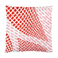 Waves Wave Learning Connection Polka Red Pink Chevron Standard Cushion Case (one Side) by Mariart